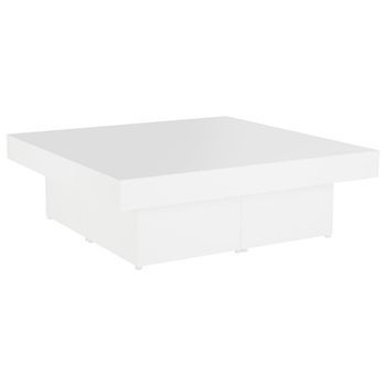 Mesa De Centro 90x90x28 Cm Madera - Blanco