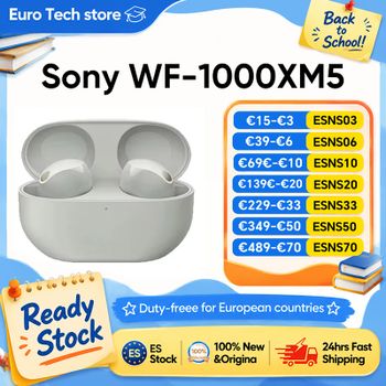 SONY-auriculares inalámbricos WF-1000XM5, cascos con Bluetooth, cancelación de ruido, batería de hasta 24 horas de duración, Conexión multipunto