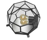 plafon de techo metal color negro serie lente 25cm