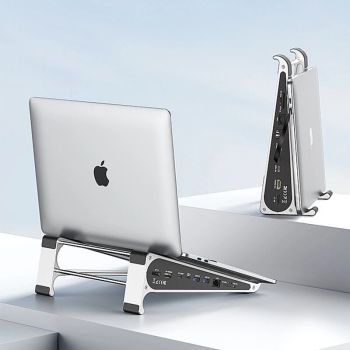 Blueendless Soporte de ALUMINIO para portátil Docking Station con lector de tarjetas SD/TF 4K 60 Hz USB3.0 5 Gbps 100W P
