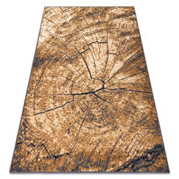 Alfombra Bcf Morad Pień Árbol Madera - Gris / Beige / Dorado Oscuro 240x340 Cm