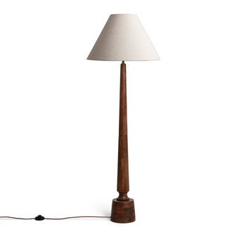 Lámpara De Pie Madera Kehna Iluzzia Beige