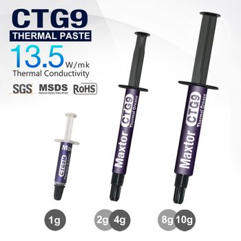 Pasta Térmica Maxtor CTG9 1g 2g 4g 8g, Pasta Térmica de Alto Rendimiento, Grasa de Silicona Conductora Térmica para CPU y GPU