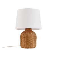 lampara de mesa de madera blanco