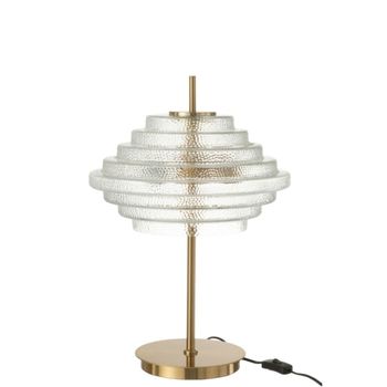 Lámpara de mesa de vidrio dorado 54x36x36 cm