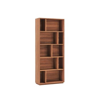 Estantería librería en melamina nogal 191x80x32 cm