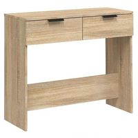 mesa consola  mesa de entrada  mesa auxiliar de madera contrachapada roble sonoma 90x36x75 cm
