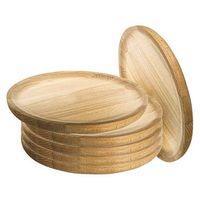 pack de 6 platos de madera especial para pulpo de 299 cm de diametro para el hogar o hosteleria set de 6 recipientes para servir comida para