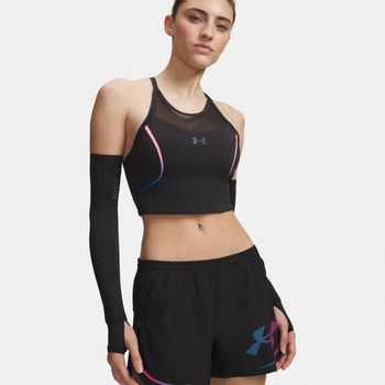 Under Armour Velociti Elite Crop  Camiseta de running Mujeres-negro, rosa