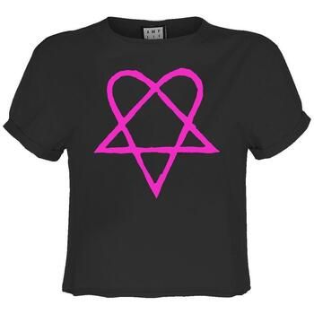 Amplified Clothing Camiseta manga larga Heartagram para mujer