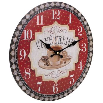 WANDERLUST DECO Reloj de Pared Moderno de Madera Rojo para Decoración del Hogar
