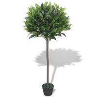 arbol de laurel artificial con macetero 125 cm verde vidaxl