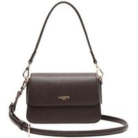lacoste bandolera bolso bandolera champs-elysees cuero marron oscuro para mujer