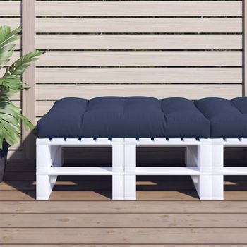 Cojín Exterior | Cojín Para Sofá De Palets De Tela Azul Marino 120x80x12 Cm Cfw11346
