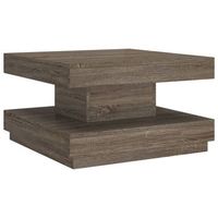 mesa de centro 60x60x35 cm mdf con chapa - gris