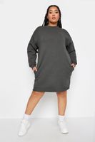 yours vestido sudadera gris oscuro mujer curvy y tallas grandes yours