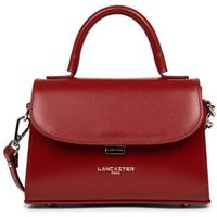 lancaster bolso de mano bolso con solapa suave even en piel carmin para mujer
