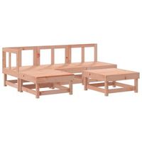 juego de sofas de jardin 5 uds  juego de muebles de jardin madera maciza de abeto douglas cfw6362623