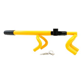 Double Hook Steering Wheel Lock - Yellow
