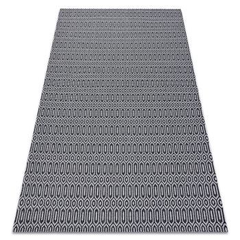 Alfombra Casa Eco Sisal Boho Ojetes 22075 Negro / Gris, Alfombra Reci 172x270 Cm