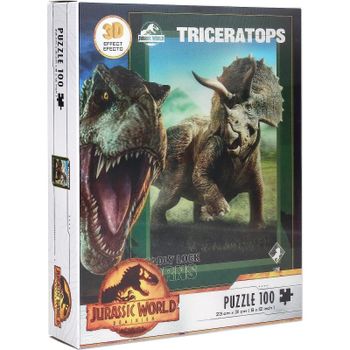 Puzle Triceratops Jurassic World Efecto 3d + Lámina Lenticular