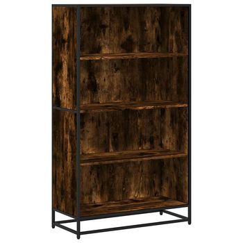 Estantería Madera De Ingeniería Roble Ahumado 80,5x35x139 Cm