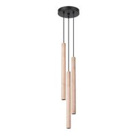 lampara colgante vacu 3 luces madera natural