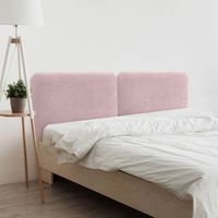 dhome cabecero tapizado en pana liso redondeado para pared acusticos cabeceros absorbentes cabezal cama dormitorio rosa palo 210cm dual