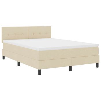 Cama Tapizada 203x163x88 Cm  - Crema