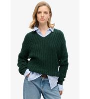 superdry para mujer w6110588a jersey oversize cable verde sm casual algodon