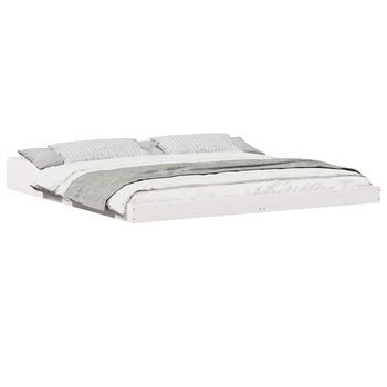 Cama Matrimonial | Cama Para Adulto | Estructura De Cama 200 X 210 Cm Madera De Pino Macizo