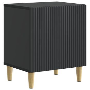 Armario De Noche Negro 43 X 34,5 X 50 Cm Madera De Ingeniería Vidaxl