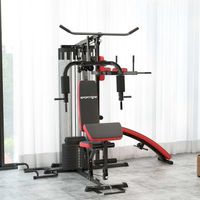 maquina de multiestacion sportnow acero pu 225x175x200 cm negro