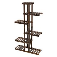 soporte decorativo de madera para plantas 75x275x140 cm pedestal