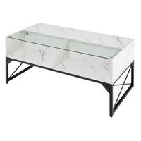 mesa de centro led con aspecto de marmol y mesa de centro colores de luz ajustables y colores de luz ajustables mesa de salon brightness blanca