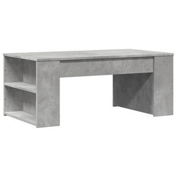 Mesa De Centro Madera De Ingeniería Gris Hormigón 102x55x42 Cm Vidaxl
