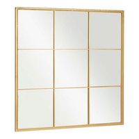 espejo de pared dorado metal 90 x 2 x 90 cm