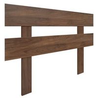 dhome cabecero nogal 90cm horizontal estilo valla con patas madera reciclada dm herrajes incluidos 90cm horizontal valla nogal