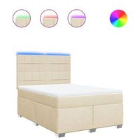 cama tapizada 200x160x1505 cm tejido - crema