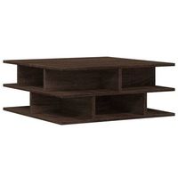 mesa de centromesa auxiliarmesa de cafe madera de ingenieria roble marron 70x70x29 cm