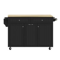 isla de cocina - comedor extensible - ideal para cocina y comedor - color negro