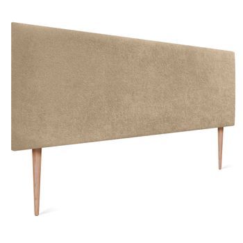 Dhome Cabecero Tierra 150cm Acabado Toalla Soft Tapizado Liso Con Patas 4cm Grosor 105 Alto Tejido Suave Para Pared Acústicos Cabeceros Absorbentes (150cm, 4cm - 105 Al. - Tierra)