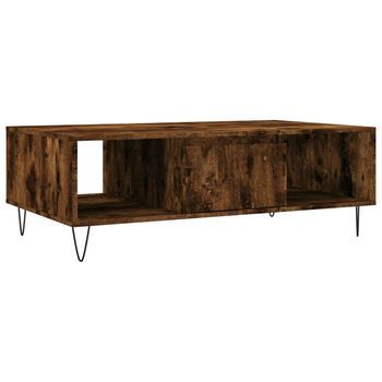 Mesa De Centro，mesa Auxiliar，mesa De Café Madera De Ingeniería Roble Ahumado 104x60x35 Cm