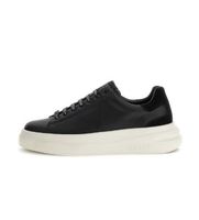 guess para hombre fmpvibsue12 zapatillas elba negro 41 plano cordones casual