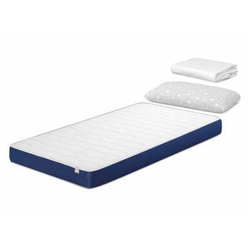 Pack Colchón 80x160 Cama Infantil - Altura 14 Cm Ergo Confort + 1 Almohada Junior 70x35 + 1 Protector Colchón 80x160 Cm