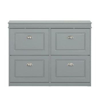 Zapatero con 4 puertas mdf gris claro