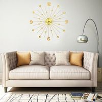 reloj de pared  reloj mural de metal dorado 70 cm cfw168140 cfw86845