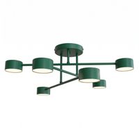 plafon de techo tanfa verde oliva 6 luces