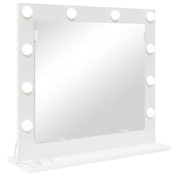 Espejo De Tocador 60 X 55 X 18 Cm Cristal Y Madera Estructurada Vidaxl