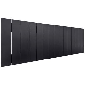 Cabecero De Madera Reciclada Dm Estilo Palet Vertical 145x46cm Camas 135/140 - Negro Sólido